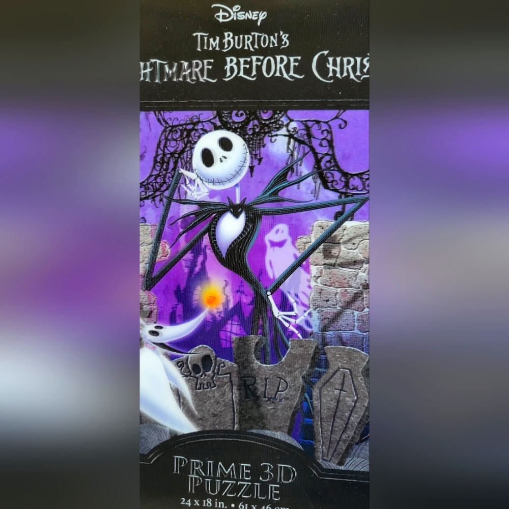 Lot 3 NEW Disney Nightmare Before Christmas 3D Puzzle hologram QUILT LION